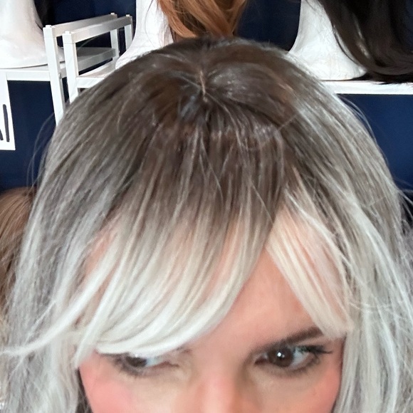 Elegant Silver Gray Women's Wig - Picture 3 of 3